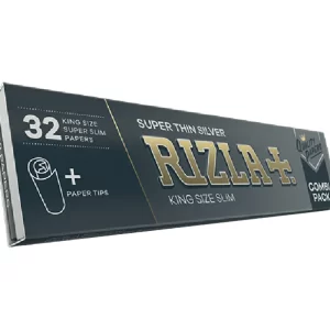 RIZLA SILVER KING SIZE SLIM COMBI (PACK OF 24)