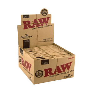 RAW KING SIZE SLIM CONNOISSEUR PAPERS + TIPS