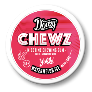 Doozy Chewz Nicotine Gum - WATERMELON ICE (PACK OF 10)
