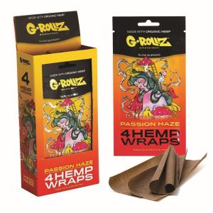 G-ROLLZ Hemp Wraps - 15 Per Box - 4 Per Pack - Passion Haze