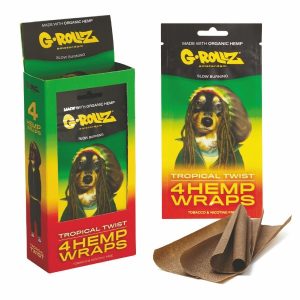 G-ROLLZ Hemp Wraps - 15 Per Box - 4 Per Pack - Tropical Twist