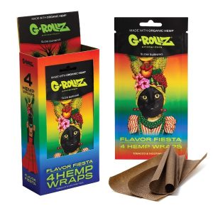 G-ROLLZ Hemp Wraps - 15 Per Box - 4 Per Pack - Flavor Fiesta