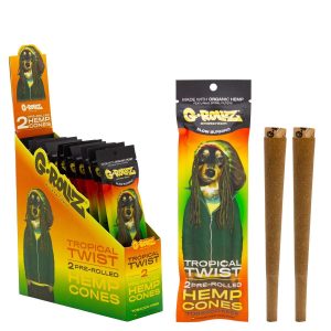 G-ROLLZ Pre-Rolled Hemp Cones - 12 Packs Per Box - 2 Cones Per Pack - Tropical Twist