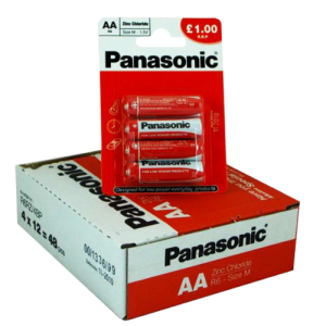 PANASONIC AA Batteries 4 PER PACK (12 Pack BOX)