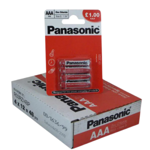 PANASONIC AAA Batteries 4 PER PACK (12 Pack BOX)