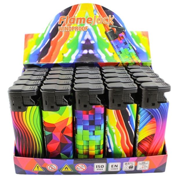 Electronic Jet Lighters Pack of 25 - Designs - Image 5